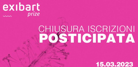 exibart prize chiusura iscrizioni posticipata al 15.03.2023