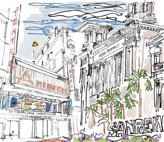 I look di Sanremo 2023 interpretati dai live sketch di Jacopo Ascari look sanremo 2023