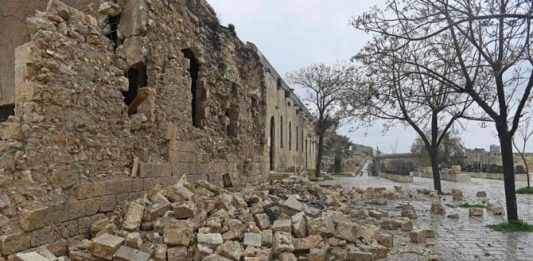 Terremoto in Turchia-Siria: devastato il patrimonio culturale di Aleppo La Cittadella Antica di Aleppo danneggiata dal terremoto del 6 febbraio 2023