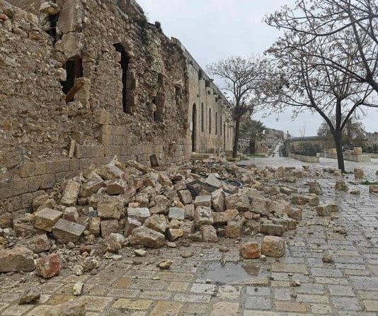 Terremoto in Turchia-Siria: devastato il patrimonio culturale di Aleppo La Cittadella Antica di Aleppo danneggiata dal terremoto del 6 febbraio 2023