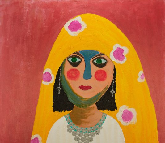 Fabio Bellotti, For your eyes only – Galleria Antonia Jannone, Milano Fabio Bellotti, MADAME HELENE VON JAWLENSKY, cm 100 x 100, acrilico e carboncino su tela_©Henrik Blomqvist