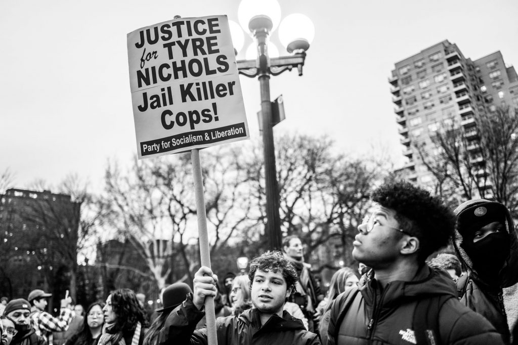 La manifestazione per Tyre Nichols, a New York. ph. Francesca Magnani