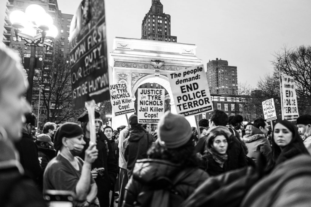La manifestazione per Tyre Nichols, a New York. ph. Francesca Magnani
