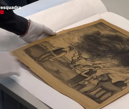 La polizia spagnola ha recuperato dei disegni di Dalì e Mirò rubati disegni di dalì rubati