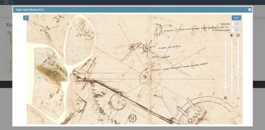 Il Codice Atlantico di Leonardo da Vinci ora disponibile online: nasce Leonardo//thek@ Leonardo//thek@: Ricostruzione virtuale della carta 878v del Codice Atlantico con tre frammenti conservati nella Royal Collection a Windsor