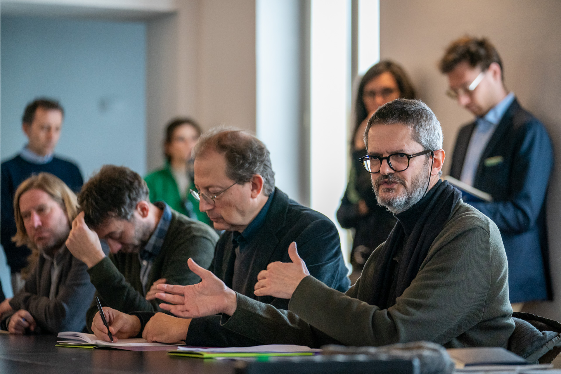 Claudio Longhi, direttore artistico del Piccolo Teatro di Milano, durante la conferenza stampa. © Jacopo Buora