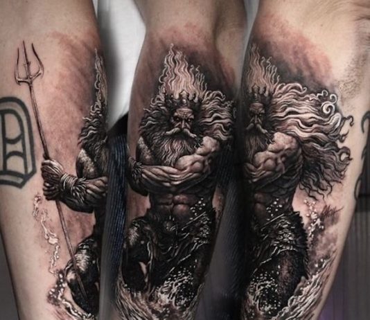 PosAIdon, il primo tattoo ibrido creato da tatuatore e intelligenza artificiale tatuaggio digitale