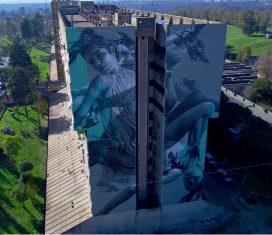 JDL firma un murales di 40 metri sul Serpentone di Corviale, a Roma jdl corviale roma