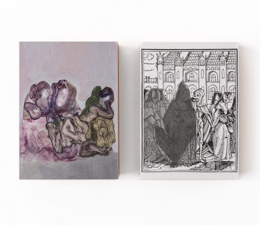 Simulacri, tributi, citazioni. Dal personale all’esplicito nella ricerca artistica di Elisa Bertaglia Elisa Bertaglia - Les Simulachres #1 - 2022 - Oil on aluminum, digital graphic on paper