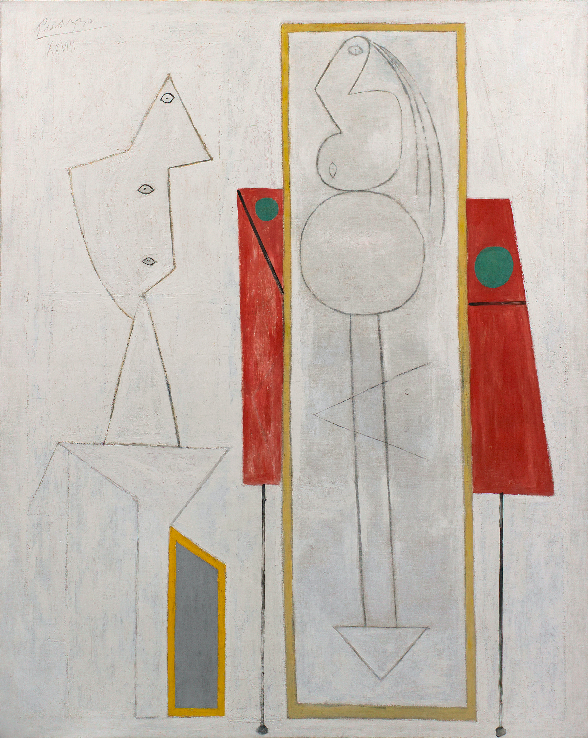 Pablo Picasso, Lo studio (L'Atelier), 1928, olio e matita nera su tela, 161,6 x 129,9 cm. Collezione Peggy Guggenheim, Venezia (Fondazione Solomon R. Guggenheim, New York)