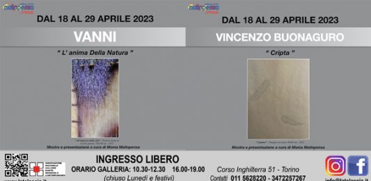 VANNI, VINCENZO BUONAGURO DAL 18 AL 29 APRILE ALLA GALLERIA D’ARTE MALINPENSA DI TORINO