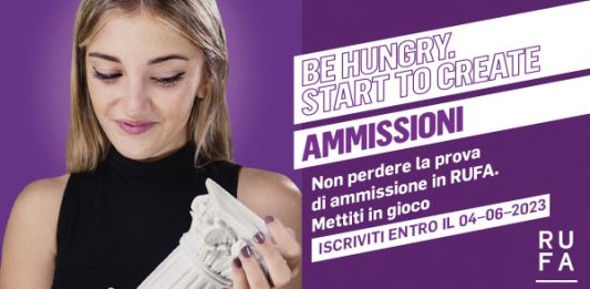 RUFA, sono aperte le iscrizioni alle prove di Ammissione. Iscriviti entro il 4 giugno 2023