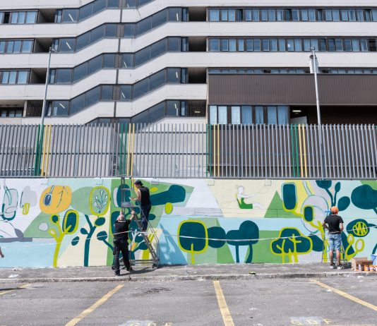 Roma, un nuovo murales a Serpentara: RUFA e Istituto Matteucci uniscono le forze