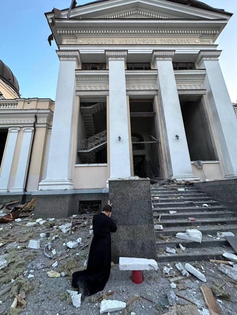 Cattedrale ortodossa della Trasfigurazione di Odessa, dopo i bombardamenti