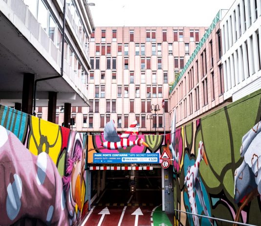 Il Secret Garden di Padova, un garage coloratissimo, tra passato e street art