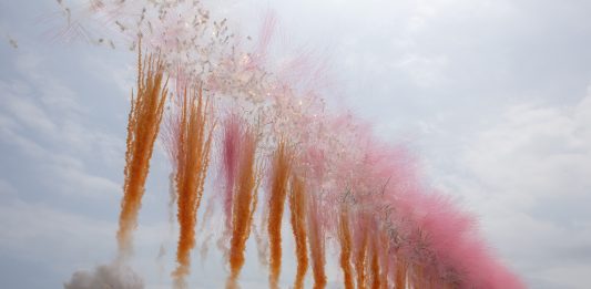 La performance in Giappone di Cai Guo-Qiang, l’artista che dipinge nel cielo con i fuochi d’artificio