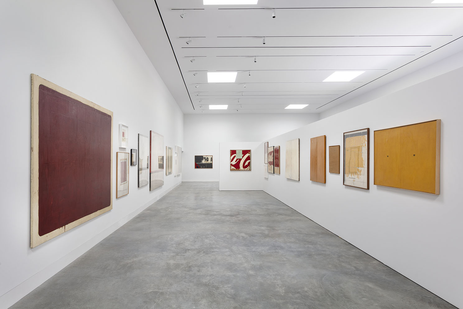 Installation view of Mario Schifano: The Rise of the ‘60s, curated by Alberto Salvadori, at the Robert Olnick Pavilion at Magazzino Italian Art, Cold Spring, NY. Photo by Marco Anelli and Tommaso Sacconi. Courtesy Magazzino Italian Art.