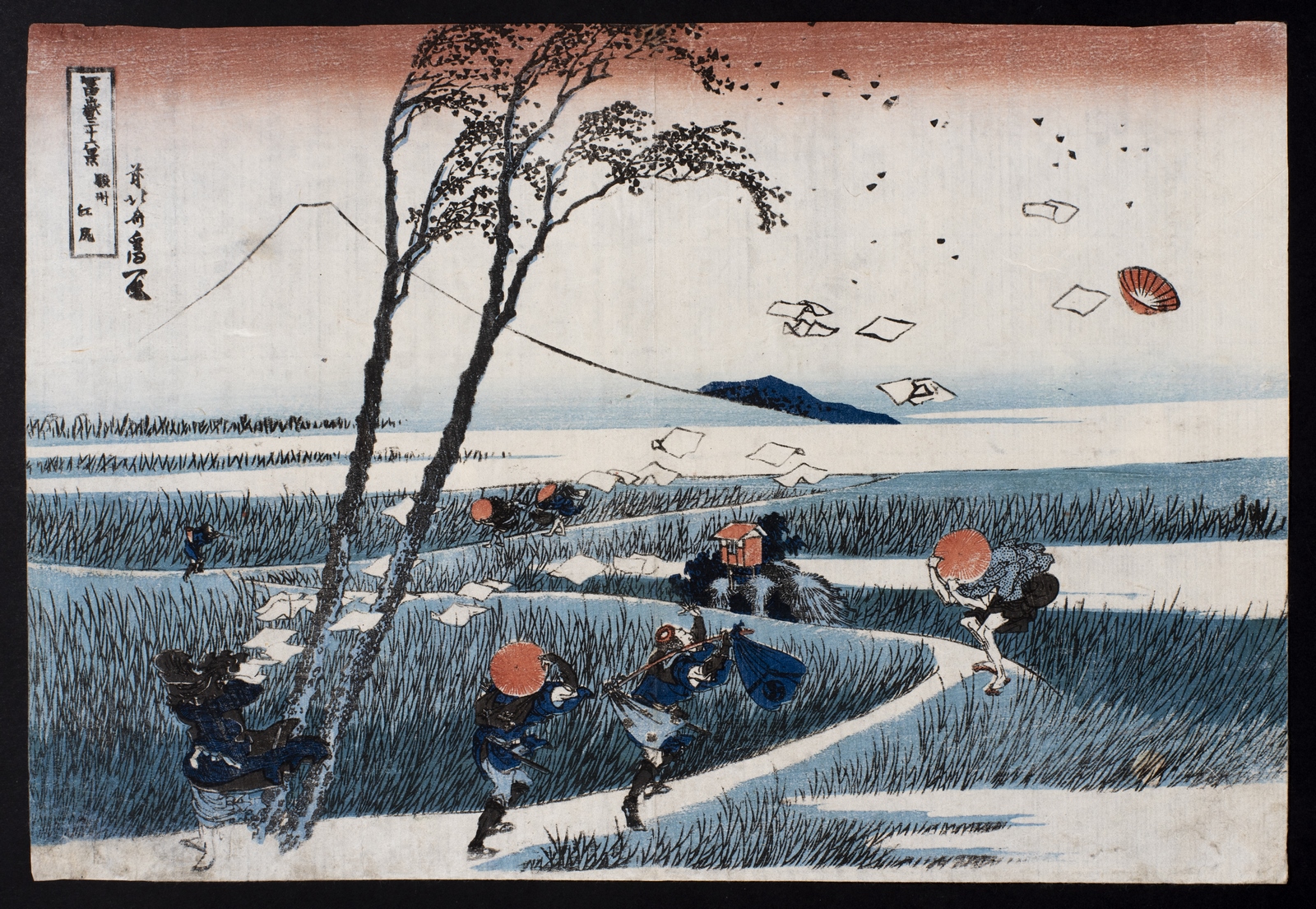 Katsushika Hokusai, Ejiri nella Provincia di Suruga, dalla serie Le 36 vedute del Monte Fuji, 1829-33 ca., collezione privata.