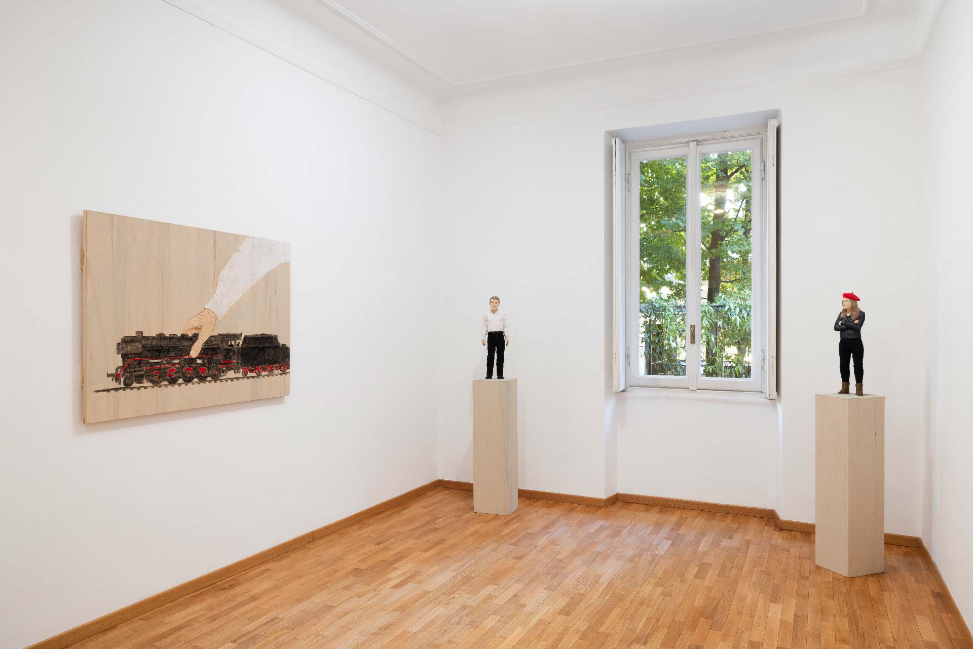 Stephan Balkenhol, veduta della mostra, Courtesy Monica De Cardenas Milano, Ph credits Andrea Rossetti