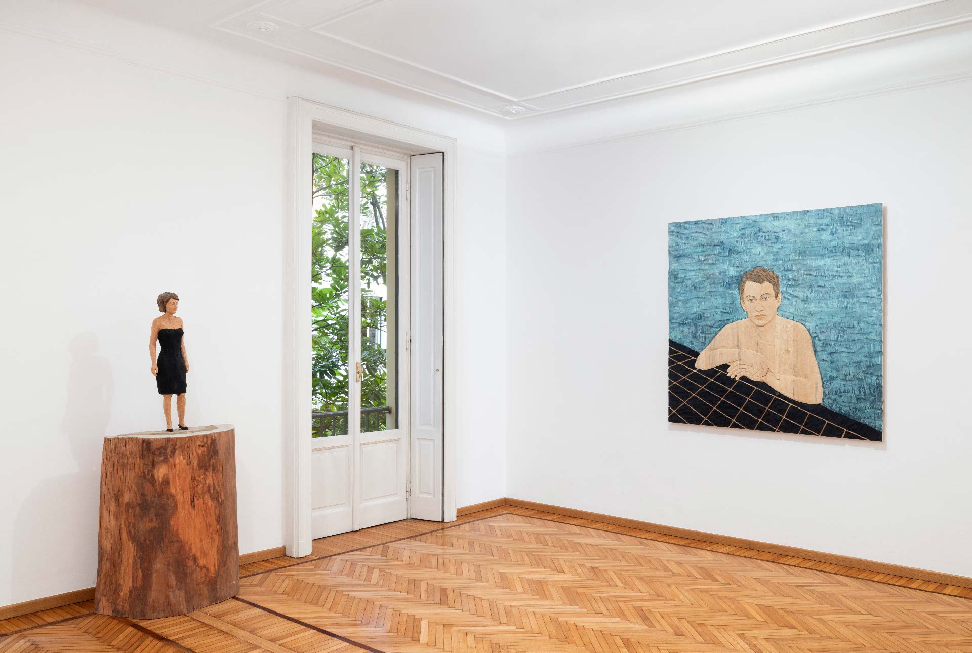 Stephan Balkenhol, veduta della mostra, Courtesy Monica De Cardenas Milano, Ph credits Andrea Rossetti