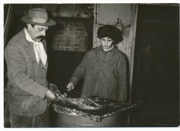 Pinot Gallizio e Soshana Afroyim, Alba, 1960. Ph. Schueller