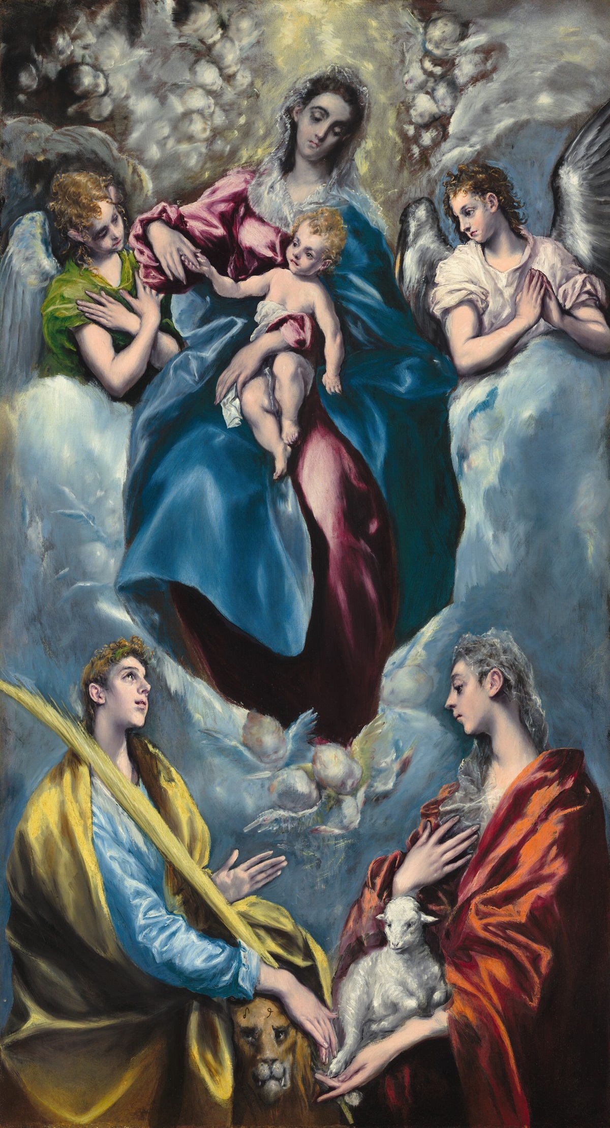 El Greco Madonna col Bambino e Santa Martina e Sant'Agnese 1597 Oil on canvas, 193.5 x 103 cm National Gallery of Washington ©Courtesy National Gallery of Art, Washington