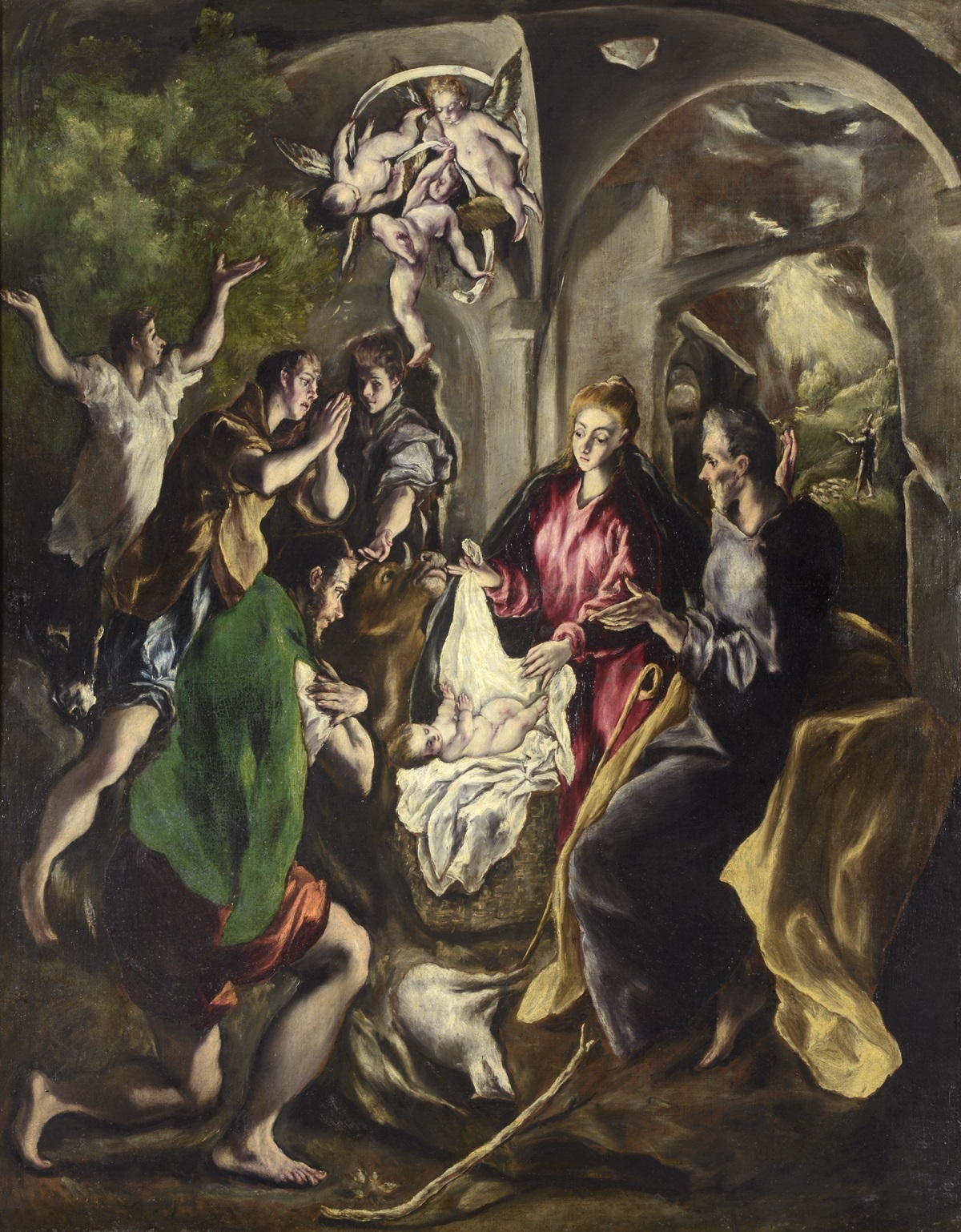 El Greco Adorazione dei pastori 1605 Ca. Oil on canvas, 141 x 111 cm Museo Colegio del Patriarca © Real Colegio Seminario de Corpus Christi / Mateo Gamón