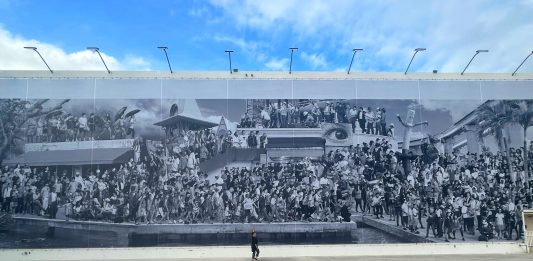 Cronache da Miami: la ciclopica installazione di JR jr Miami