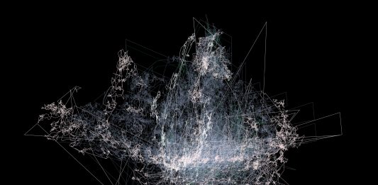 Biennale Venezia 2024, gli occhi di Matthew Attard per il Padiglione Malta Matthew Attard, Generative study (I WILL FOLLOW THE SHIP), 2023 Eye-tracking drawing, Generative algorithm Digital image – Variable dimensions © Matthew Attard and Galleria Michela Rizzo