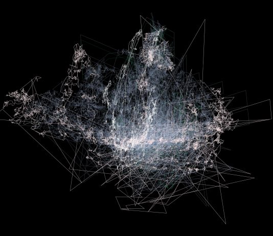 Biennale Venezia 2024, gli occhi di Matthew Attard per il Padiglione Malta Matthew Attard, Generative study (I WILL FOLLOW THE SHIP), 2023 Eye-tracking drawing, Generative algorithm Digital image – Variable dimensions © Matthew Attard and Galleria Michela Rizzo