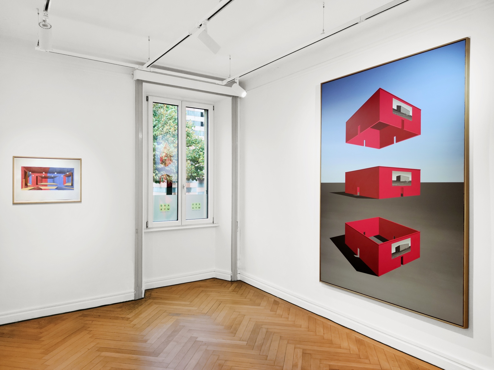 Veduta della mostra Thomas Huber, On Perspective, KROMYA Art Gallery, Lugano, 2023. Ph. Bruno Bani