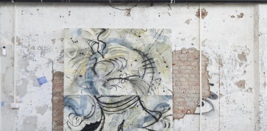 Informale e spray su tela: Alessandro Borgonovo in mostra da Lampo, Milano Alessandro Borgonovo, BRGNV Cruda Astrazione, veduta della mostra, Milano, 2024. Ph. Apostolos Diamantis, Courtesy Bianchizardin