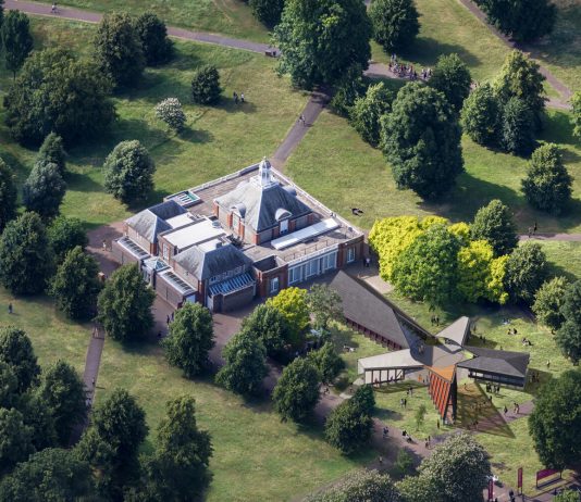 Serpentine Pavilion 2024: presentato il progetto dell’architetto coreano Minsuk Cho Serpentine Pavilion 2024 designed by Minsuk Cho, Mass Studies. Design render, exterior view. Photo © Mass Studies Courtesy: Serpentine
