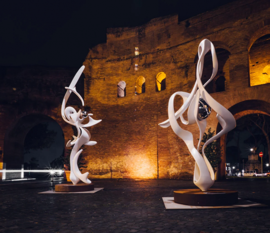 Prolungata fino al 29 febbraio la mostra di Gianfranco Meggiato: i Dioscuri tornano a Roma Gianfranco Meggiato, I Dioscuri, Il Volo, L'Attimo fuggente, Roma. Ph, Max Lazzi