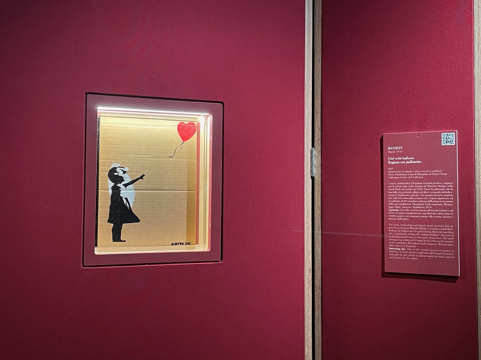 L’Amore nell’Arte da Tiziano a Banksy, veduta della mostra, Palazzo Montani, Terni