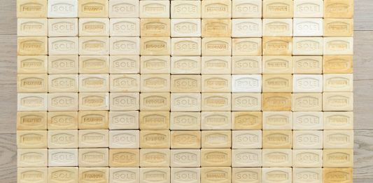 Napoli, il tempo sospeso di Elisabetta di Maggio in mostra allo Studio Trisorio Rape, 2001, Marseille soap cut by hand with scalpel, variable dimensions