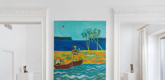 Escapism da Andrea Festa: il viaggio onirico di Taedong Lee ed Eetu Sihvonen Taedong Lee, Eetu Sihvonen, Escapism, veduta della motra, Roma, Andrea Festa, 2024. Ph. Eleonora Cerri Pecorella