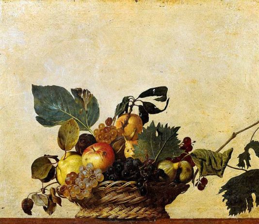La Canestra di Caravaggio, dall’Ambrosiana ad Asti: il prestito fa discutere Michelangelo Merisi detto Caravaggio, Canestra di frutta, 1597-1600, Olio su tela, cm 47x6. Veneranda Biblioteca Ambrosiana, Pinacoteca – Milano © Veneranda Biblioteca Ambrosiana / Mondadori Portfolio