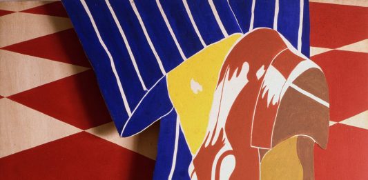 60 Pop Art Italia, il mondo fuori dalle finestre: la mostra a Palazzo Buontalenti di Pistoia Gianni Ruffi, Riposo, 1965. Tempera su legno ritagliato, cm 95 x 75 x 5 cm. Collezione dell’artista, Archivio Aurelio Amendola