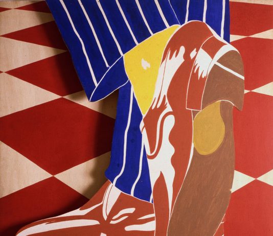 60 Pop Art Italia, il mondo fuori dalle finestre: la mostra a Palazzo Buontalenti di Pistoia Gianni Ruffi, Riposo, 1965. Tempera su legno ritagliato, cm 95 x 75 x 5 cm. Collezione dell’artista, Archivio Aurelio Amendola