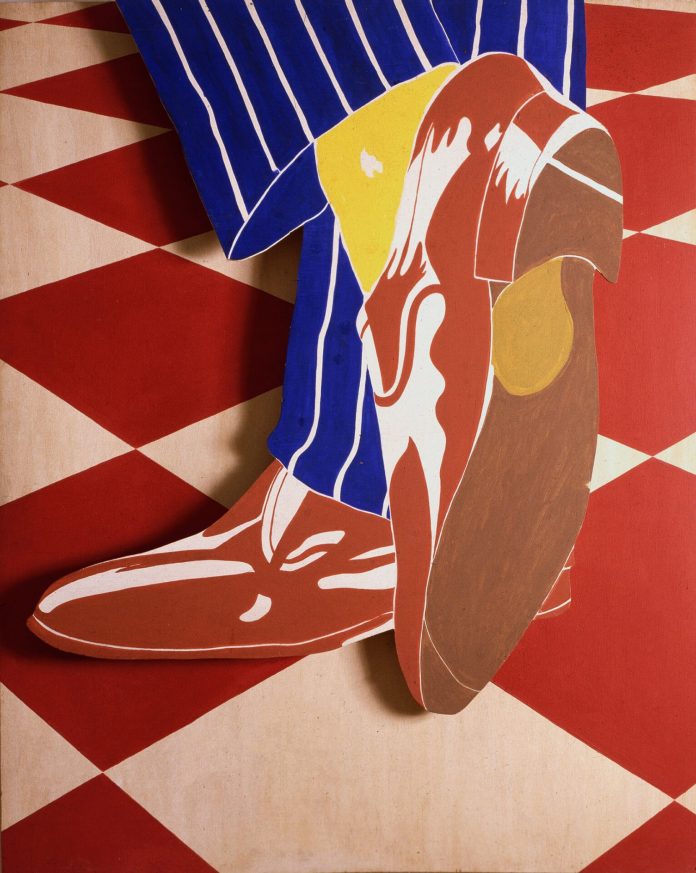 Gianni Ruffi, Riposo, 1965. Tempera su legno ritagliato, cm 95 x 75 x 5 cm. Collezione dell’artista, Archivio Aurelio Amendola