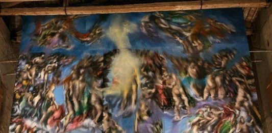 Il Nuovo Giudizio Universale di Jorge R. Pombo in dialogo con Michelangelo prorogata fino al 28 aprile in Villa da Porto Barbaran a Montorso Vicentino