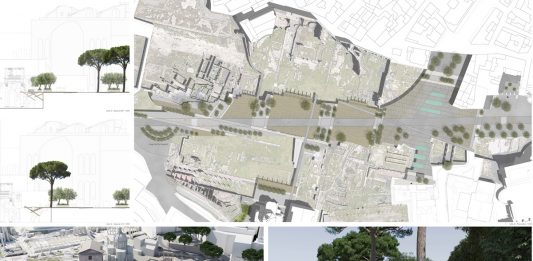 Sarà Studio Labics a realizzare il progetto della Nuova Passeggiata Archeologica a Roma Studio Labics, tavole del progetto per la Nuova Passeggiata Archeologica, Roma, 2024