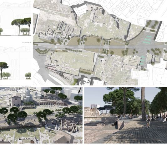 Sarà Studio Labics a realizzare il progetto della Nuova Passeggiata Archeologica a Roma Studio Labics, tavole del progetto per la Nuova Passeggiata Archeologica, Roma, 2024