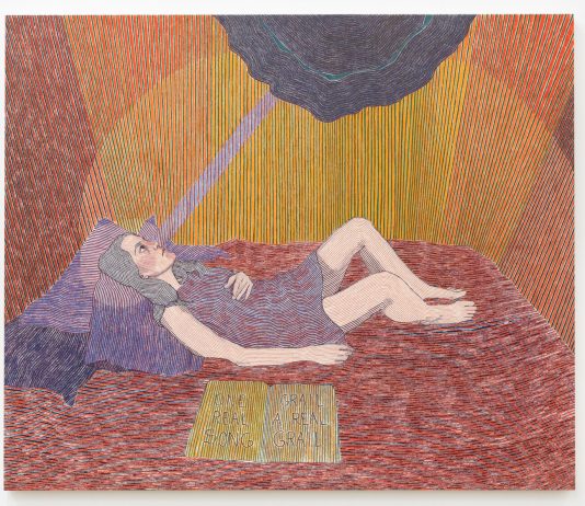 Brittany Miller, incarnazioni vibranti e trascendentali: la mostra alla T293 di Roma Brittany Miller Transmission 2024 oil on canvas