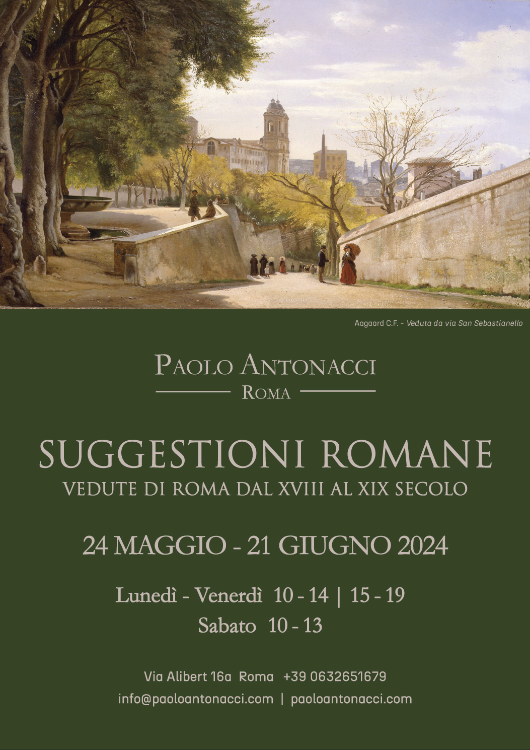 SUGGESTIONI ROMANE – VEDUTE DI ROMA dal XVIII al XIX SECOLOhttps://www.exibart.com/repository/media/2024/05/Mostra-SUGGESTIONI-ROMANE-24-MAGGIO-21-GIUGNO-2024-galleria-PAOLO-ANTONACCI-ROMA.jpg