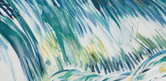 Effetto notte: il Nuovo realismo americano incanta Palazzo Barberini Raymond Pettibon, dettaglio di No Title (I see the...), 2019, inchiostro, acrilico, acquerello e grafite su carta, 32.1 x 271.8 cm. Firmato e datato sul retro. © Raymond Pettibon. Courtesy: l’artista e David Zwirner