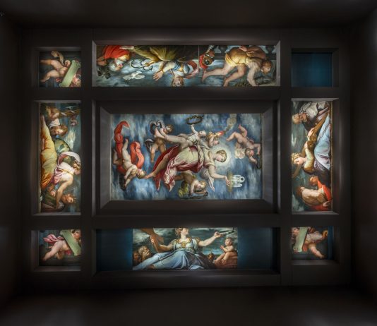 Il soffitto di Vasari per Palazzo Corner rivive alle Gallerie dell’Accademia Giorgio Vasari, soffitto ligneo per Palazzo Corner, veduta dell'installazione, Gallerie dell'Accademia, Venezia, 2024. Ph. Matteo de Fina