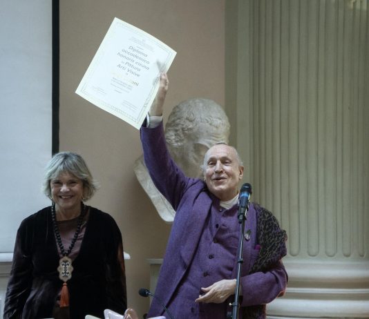 Accademia di Bologna, Diploma Honoris Causa a Luigi Ontani e nuova Ala Irnerio luigi ontani diploma accademia bologna 1