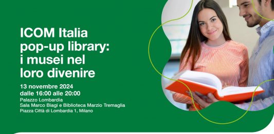 ICOM Italia vi invita all’evento “ICOM Italia pop-up library: i musei nel loro divenire” mercoledì 13 novembre 2024 dalle 16:00 alle 20:00 presso la Sala Biagi di Palazzo Lombardia
